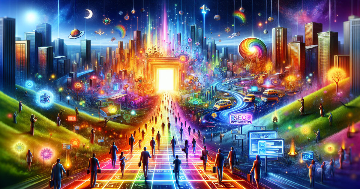 Image of a digital landscape transformed by the power of website content writers, showcasing improved traffic, conversion rates and SEO optimisation.